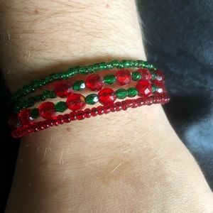 3/$10 Red and Green Wrap Bracelet